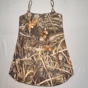 Hatchie Bottom Cami Tank Top Womens Small Brown Camo Advantage Max-4 HD H306